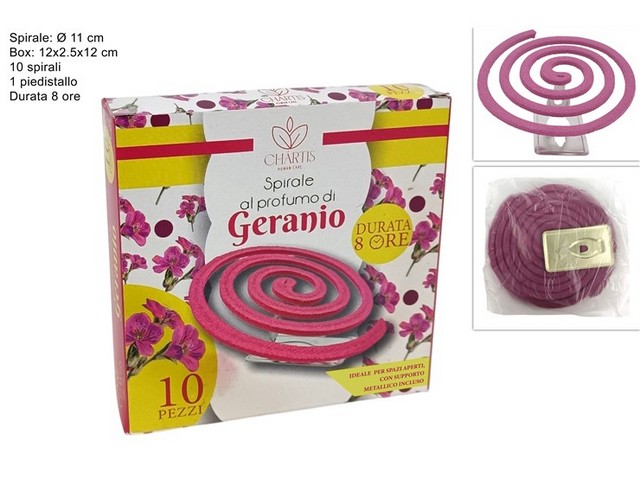 SPIRALI PROFUMO GERANIO PZ.10 SPIRALI PROFUMO GERANIO PZ.10