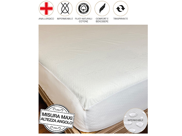 Coprimaterasso c/angoli cm.180x200+40 salutare .2p