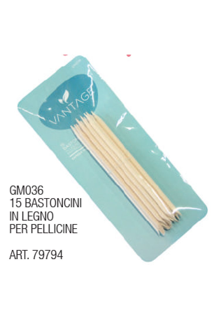 BASTONCINI LEGNO PELLICINE PZ.14 GM036 BASTONCINI LEGNO PELLICINE PZ.14 GM036