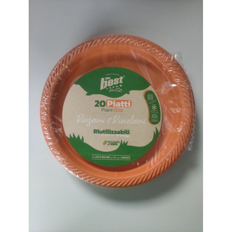 THE BEST PIATTO PIANO ARANCIO RIUTILIZZABILE PZ.20 THE BEST PIATTO PIANO ARANCIO RIUTILIZZABILE PZ.20