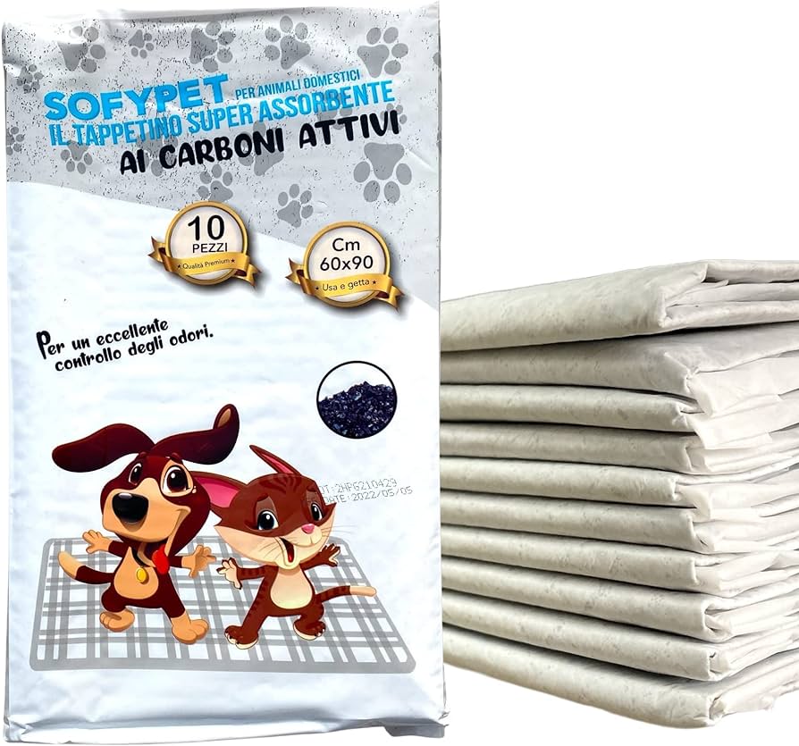 SOFY PET TAPPETI ANIMALI CARBONI ATTIVI CM.60X90 SOFY PET TAPPETI ANIMALI CARBONI ATTIVI CM.60X90