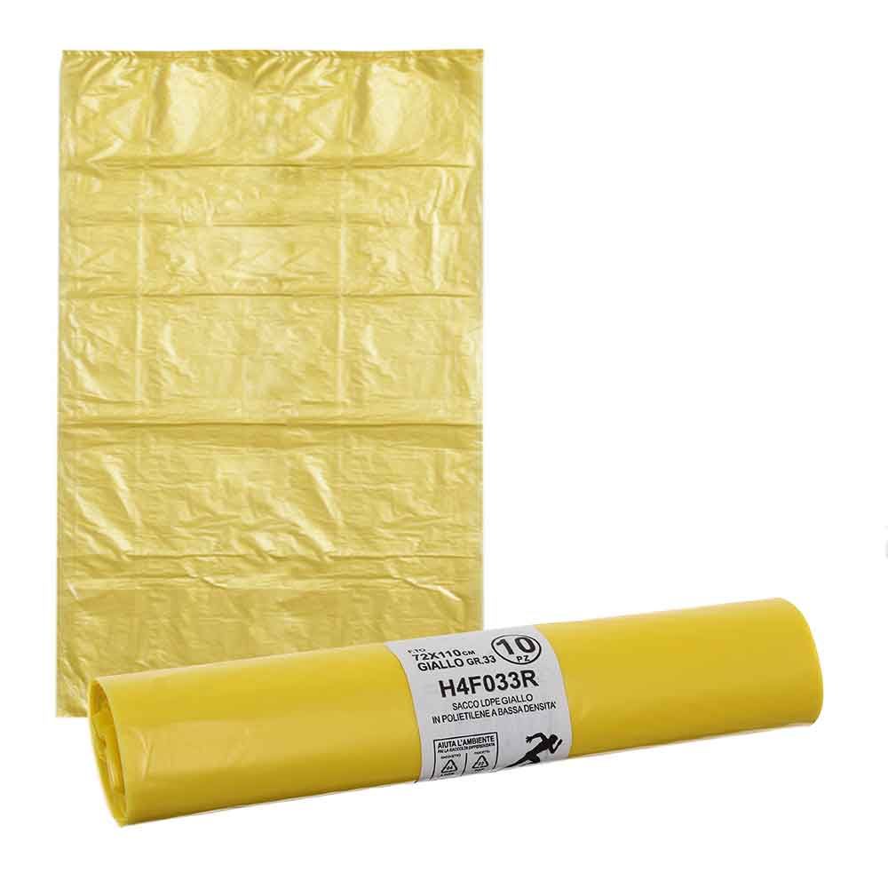 BUSTE IMMONDIZIA GIALLA CM.70X110 PZ.10 BUSTE IMMONDIZIA GIALLA CM.70X110 PZ.10