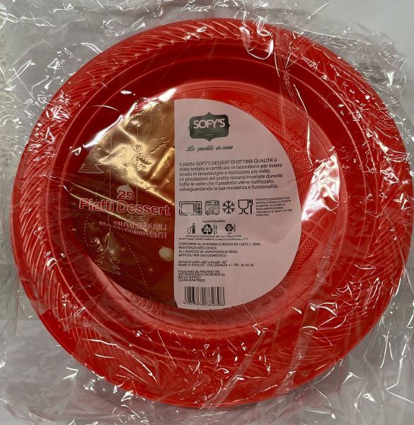 SOFY`S PIATTO UNICO ROSSO PZ.15