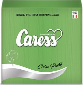 CARESS TOVAGLIOLI 2V PARTY VERDE CM.33X33 CARESS TOVAGLIOLI 2V PARTY VERDE CM.33X33