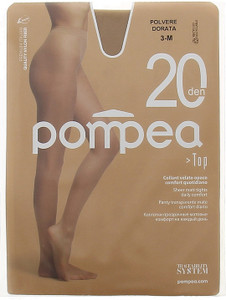POMPEA TOP 20DEN TG.3 POLVERE DORATA