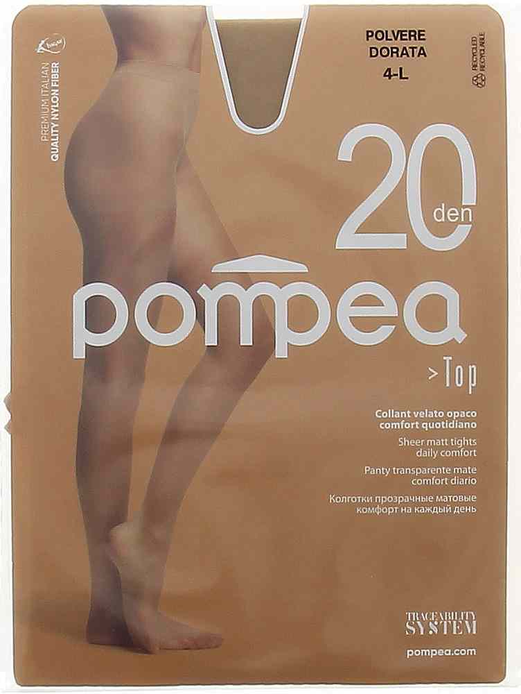 Pompea top 20den tg.4 polvere dorata
