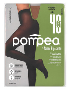 POMPEA 40DEN RIPOSANTE TG. 4 POLVERE DORATA POMPEA 40DEN RIPOSANTE TG. 4 POLVERE DORATA