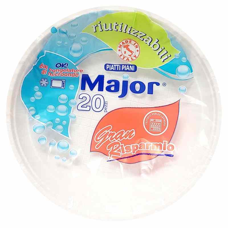 MAJOR PIATTI PIANI RIUTILIZZABILI PZ.20 MAJOR PIATTI PIANI RIUTILIZZABILI PZ.20