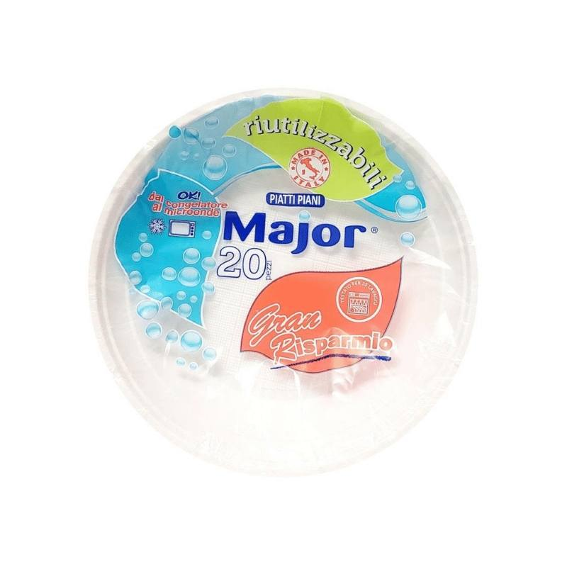 MAJOR PIATTI FONDI RIUTILIZZABILI PZ.20 MAJOR PIATTI FONDI RIUTILIZZABILI PZ.20