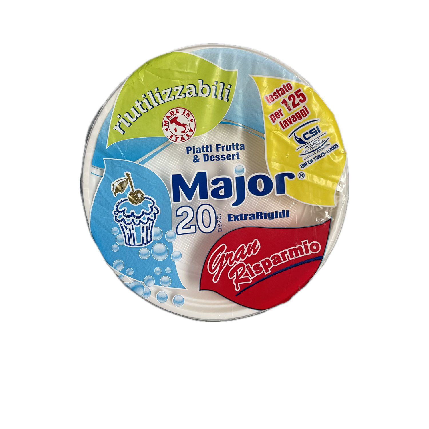 MAJOR PIATTO DESSERT BIANCO PZ.20 MAJOR PIATTO DESSERT BIANCO PZ.20