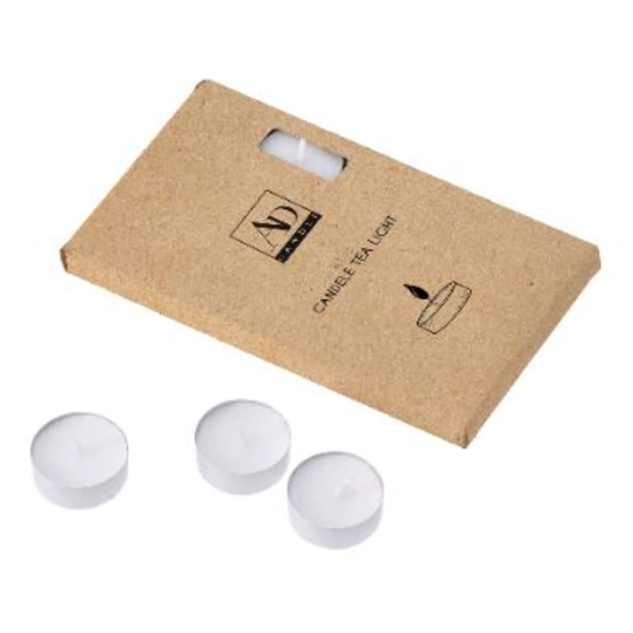 Candele tea light bianche pz.15 dm.3.75