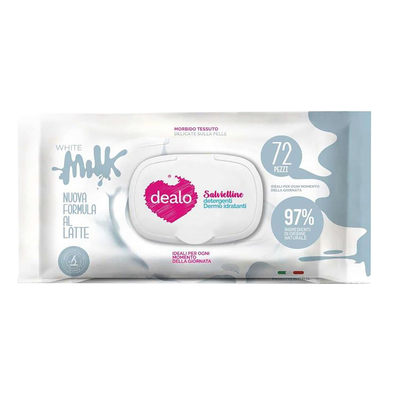 Dealo salviettine baby bianco latte pz.72