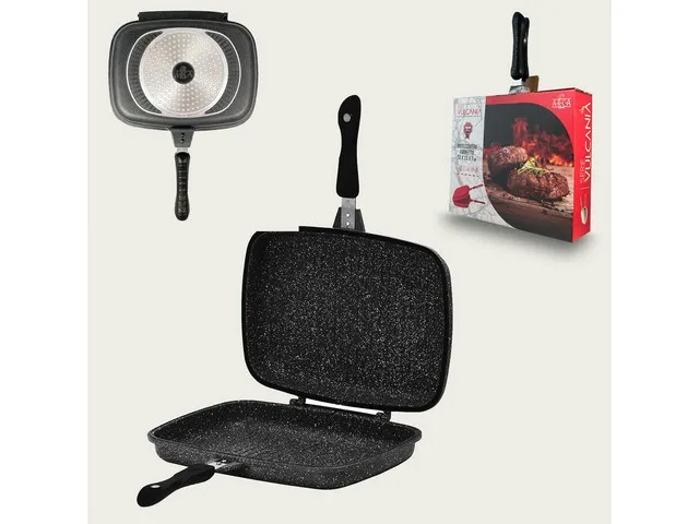 Bistecchiera e fornetto cm.32 vulcania double
