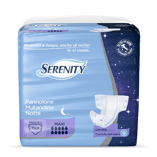 SERENITY PANN. MUTANDINA NOTTE X15 TG.L SERENITY PANN. MUTANDINA NOTTE X15 TG.L