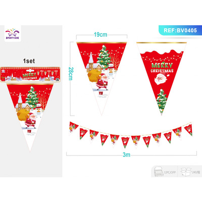 PARTY GO NATALE BANDIERE TRIANGOLO BV0405 PARTY GO NATALE BANDIERE TRIANGOLO BV0405