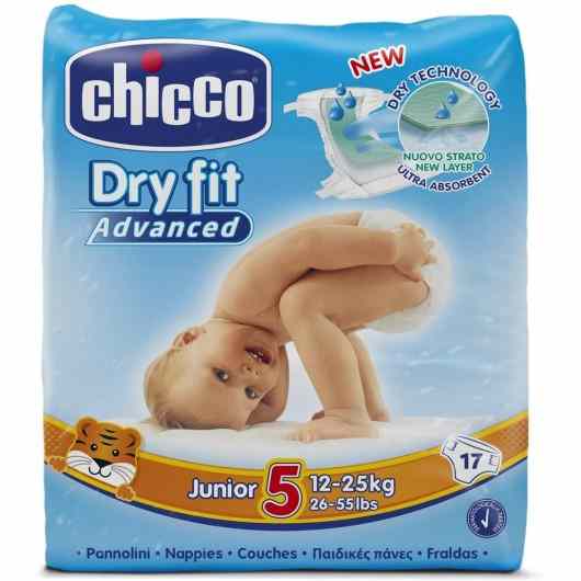 CHICCO PANNOLINI JUNIOR DRY FIT PZ.17 CHICCO PANNOLINI JUNIOR DRY FIT PZ.17