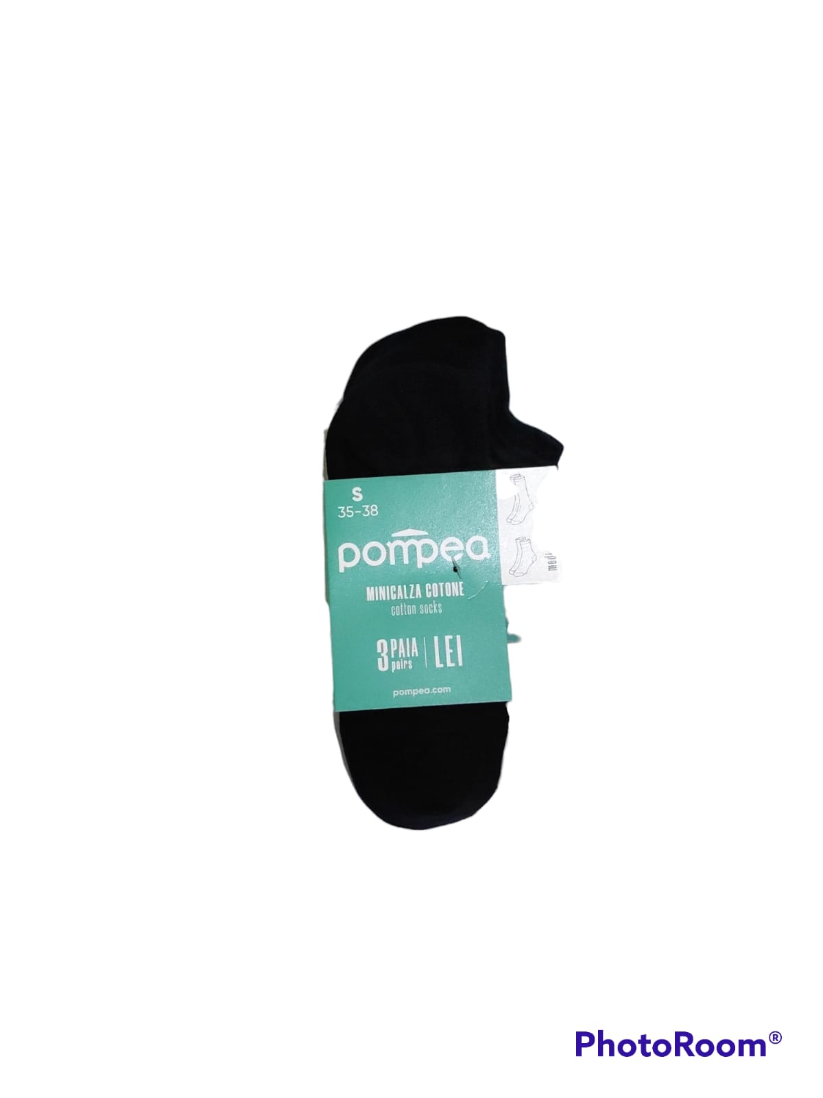 POMPEA MINICALZA COTONE X3 NERO SIZE.35/38 POMPEA MINICALZA COTONE X3 NERO SIZE.35/38