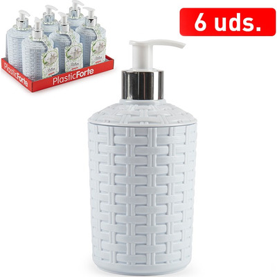 PLASTIC FORTE DOSATORE SAPONE RATTAN BIANCO PLASTIC FORTE DOSATORE SAPONE RATTAN BIANCO