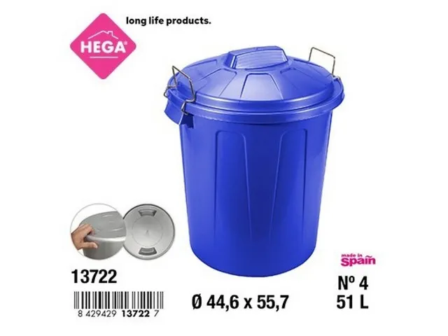 Bidone dudu blu 51 litri d.47x.2 x h.64.8