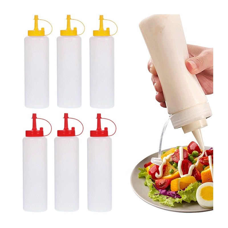 FLACONE PER SALSE TRASPARENTE ML.500