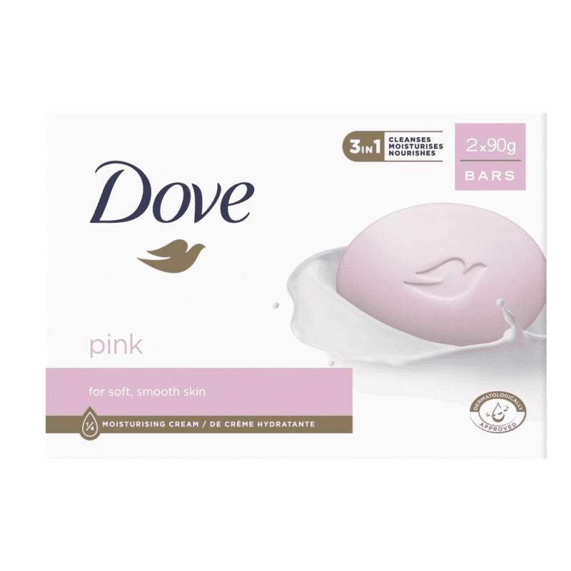 DOVE SAPONE DUETTO PINK GR.90X2
