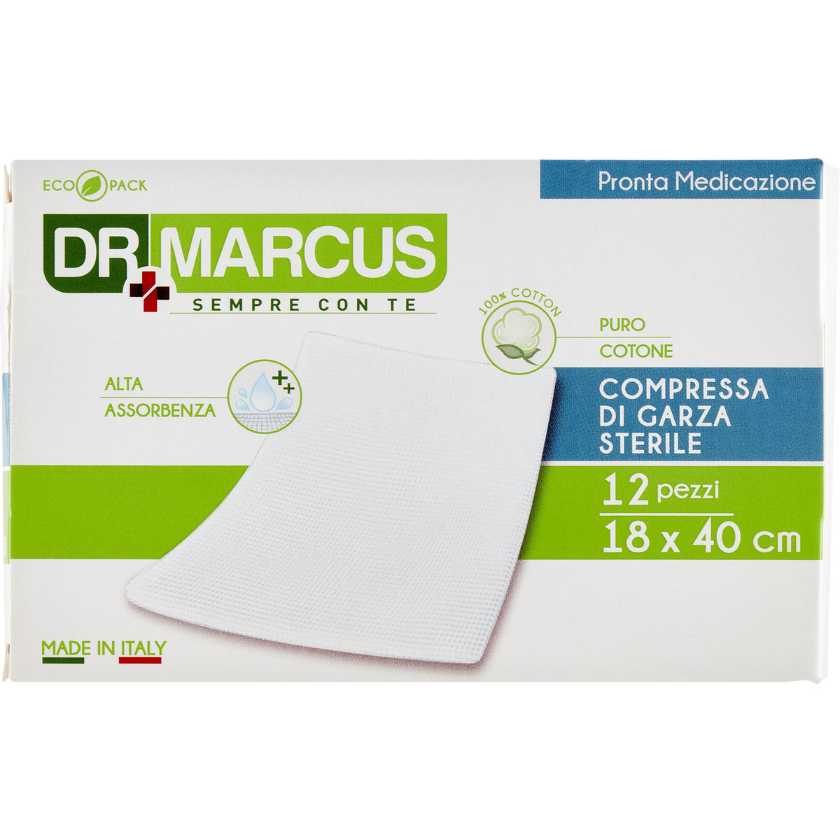 DR MARCUS COMPRESSA GARZA 18X40 CM.12 DR MARCUS COMPRESSA GARZA 18X40 CM.12