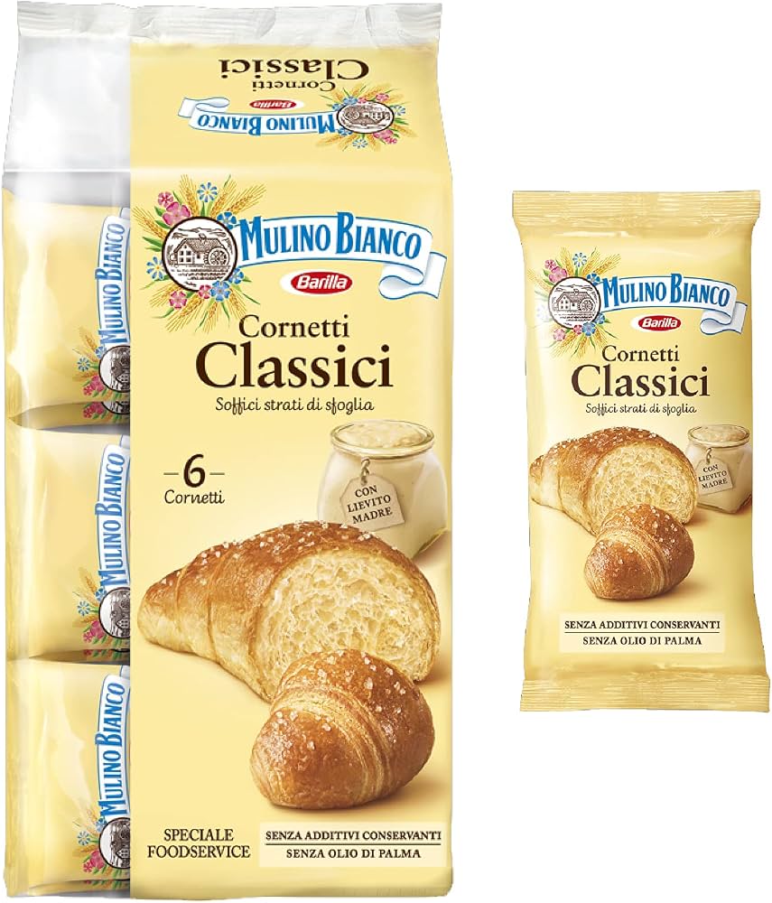 Mulino b.cornetti classici 8 confez. x gr.240