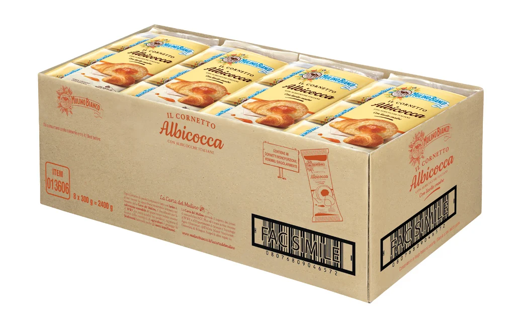 Mulino b.cornetti albicocca 8 confezioni x 300gr