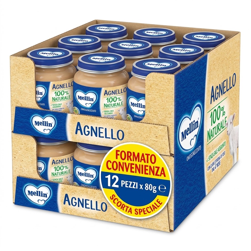 12 x mellin omog.carne agnello 80grx2