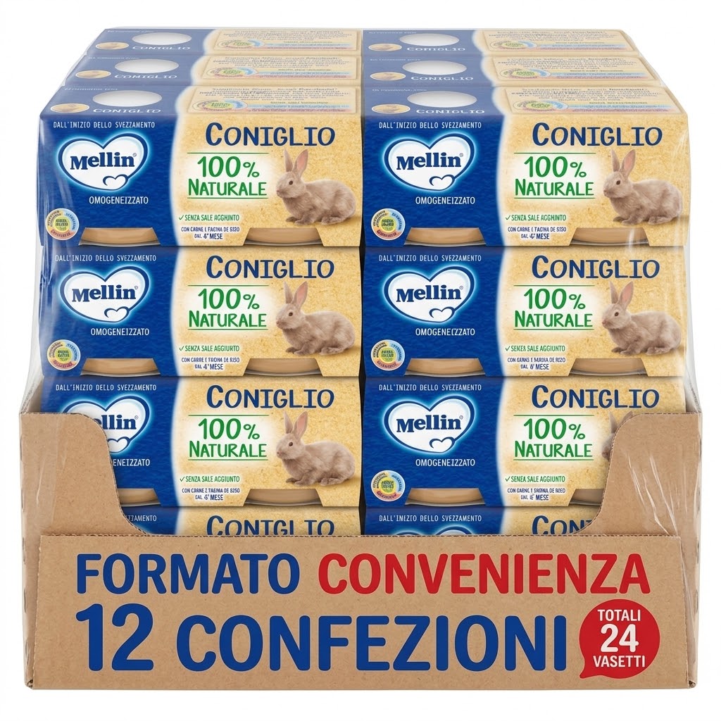 12 x mellin omog.carne coniglio gr.80x2