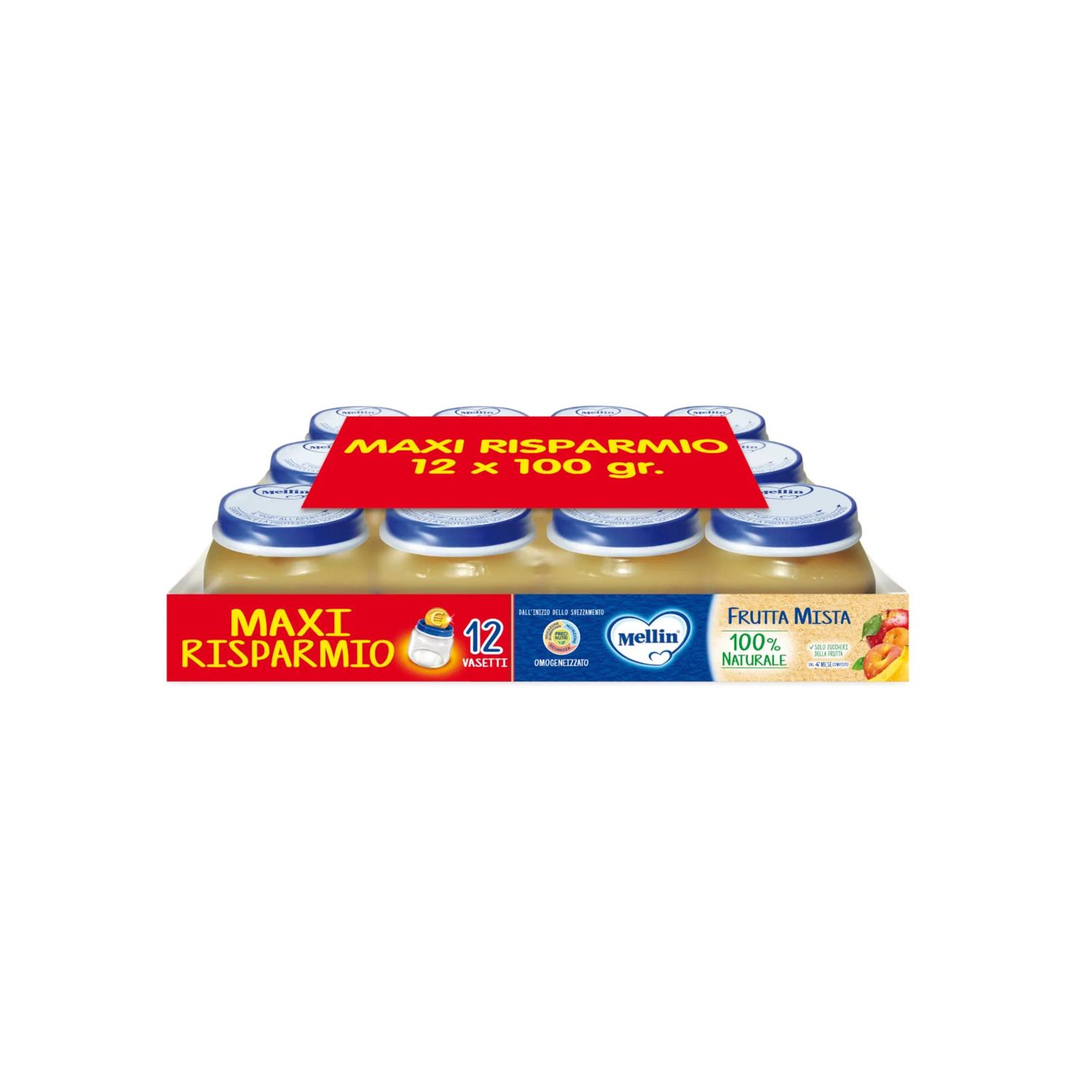 12 x mellin omog.frutta alb-ban-mela gr.100x2