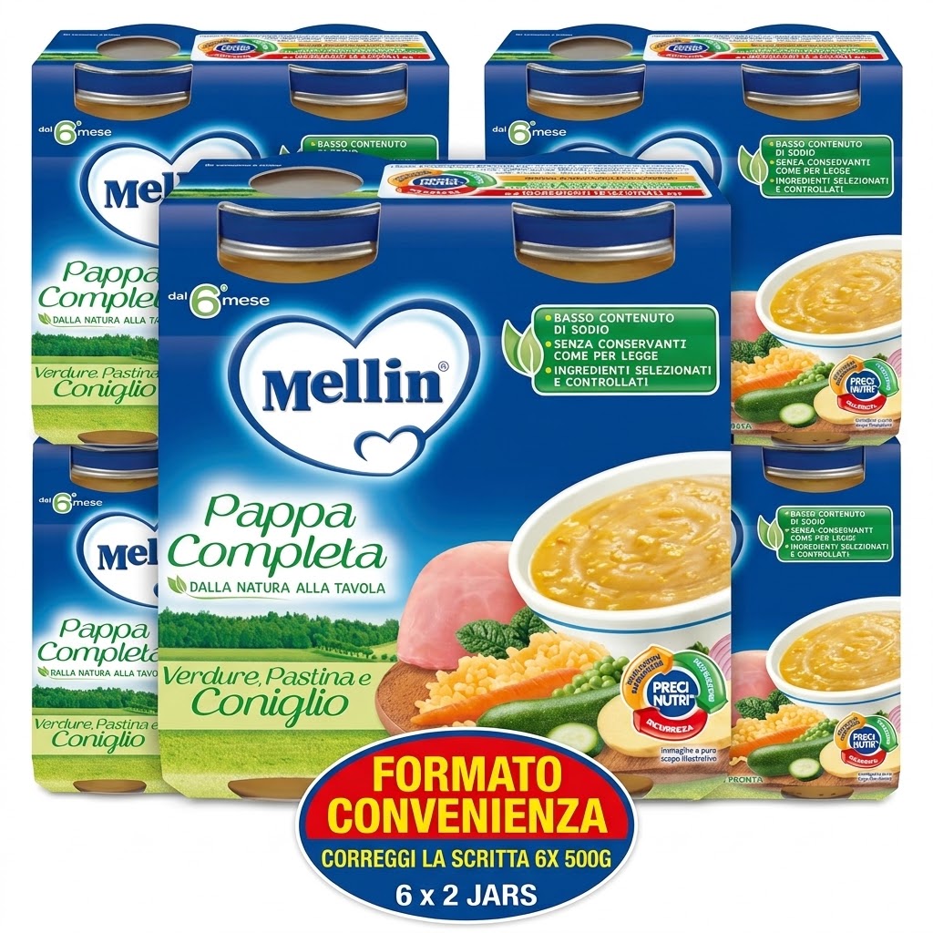6x mellin pappa completa manzo gr.250x2