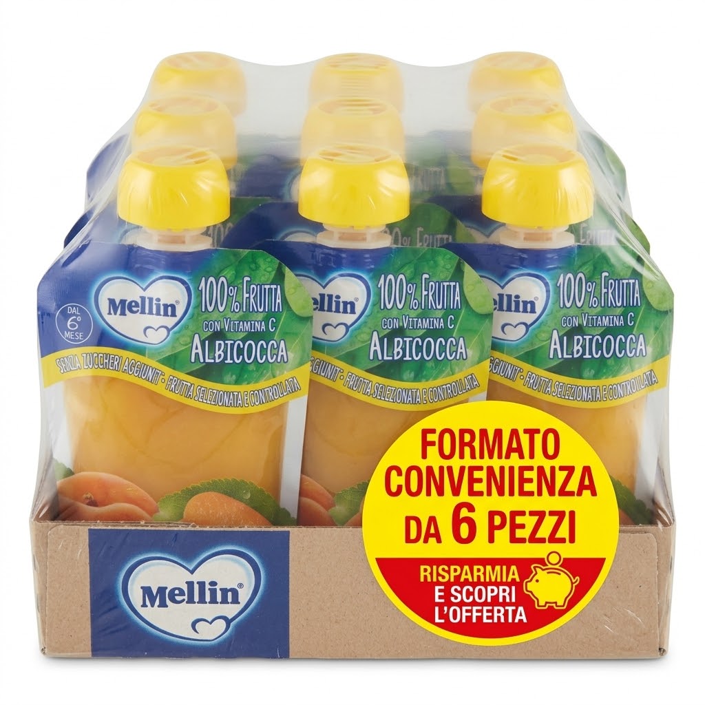 6 x mellin pouch albicocca gr.90