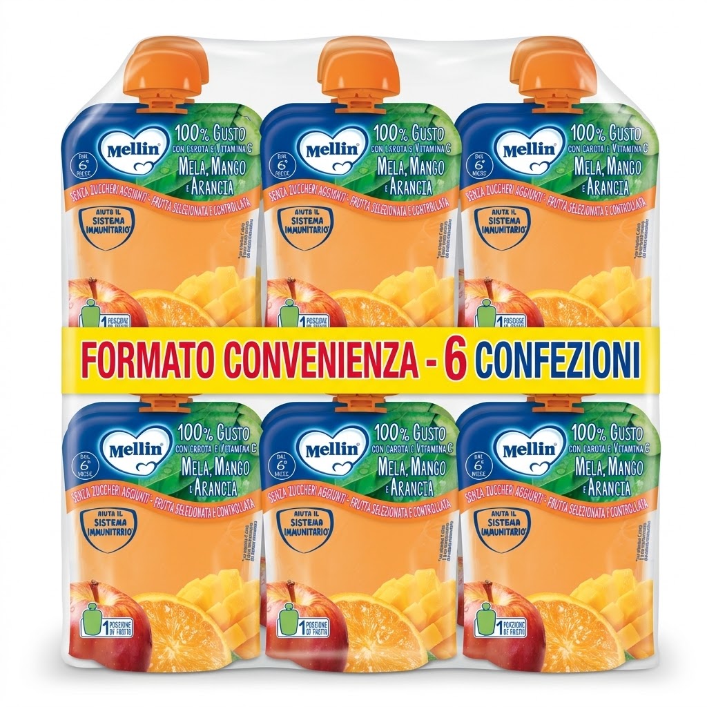 6 x mellin pouch arancia mango gr.90