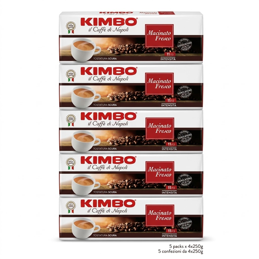 5 x kimbo macinato fresco gr.250 x 4