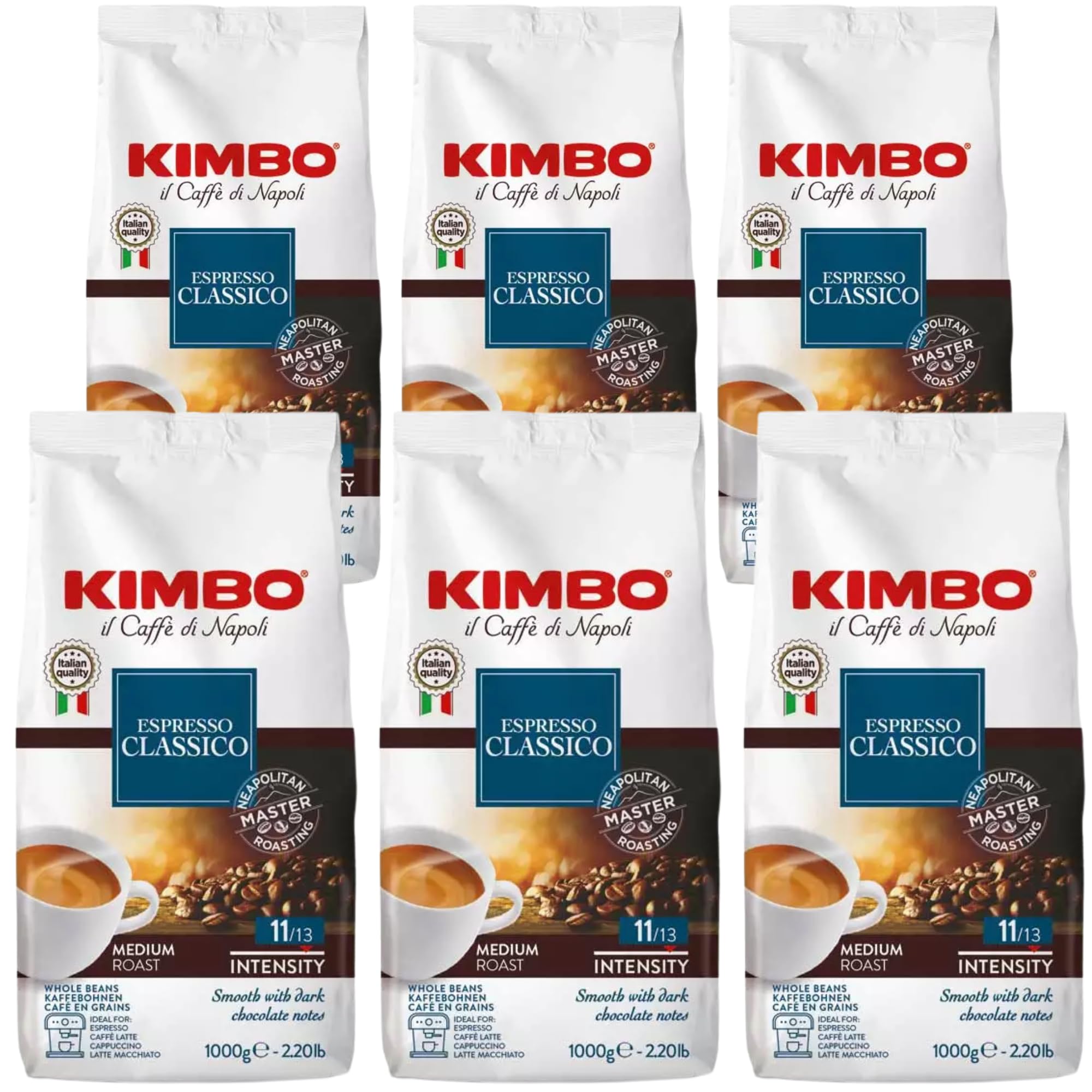6 x kimbo barista intenso grani kg.1
