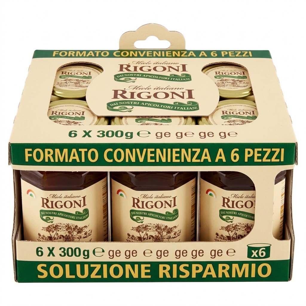 6 x rigoni miele millefiori gr.400