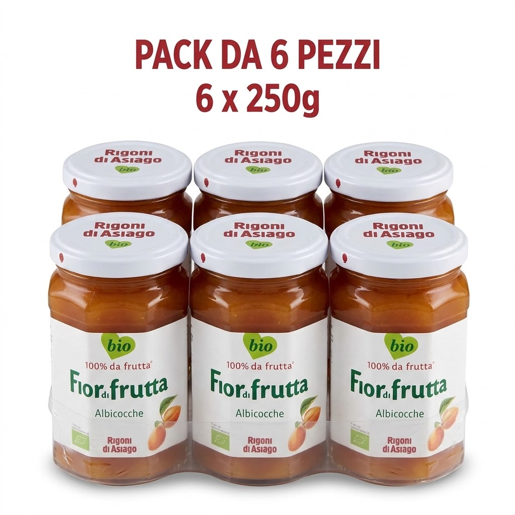 6 x rigoni fior di frutta albicocche gr.250