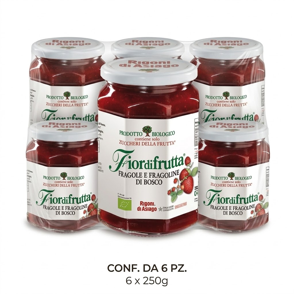 6 x rigoni fior di frutta fragole gr.250