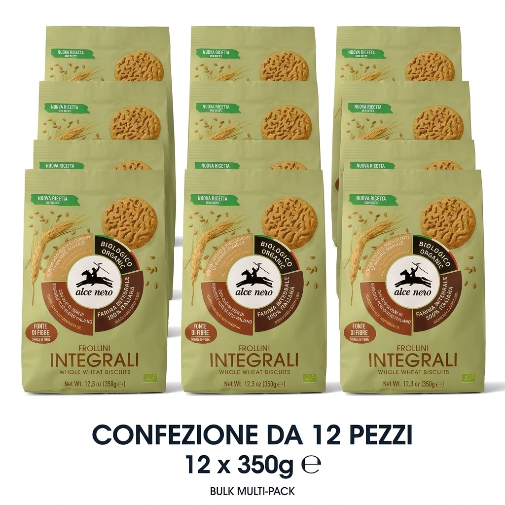 12 x alce nero frollini integrali bio gr.350