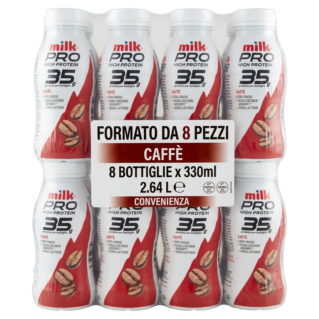 8 x milk pro protein drink caffe` gr.350