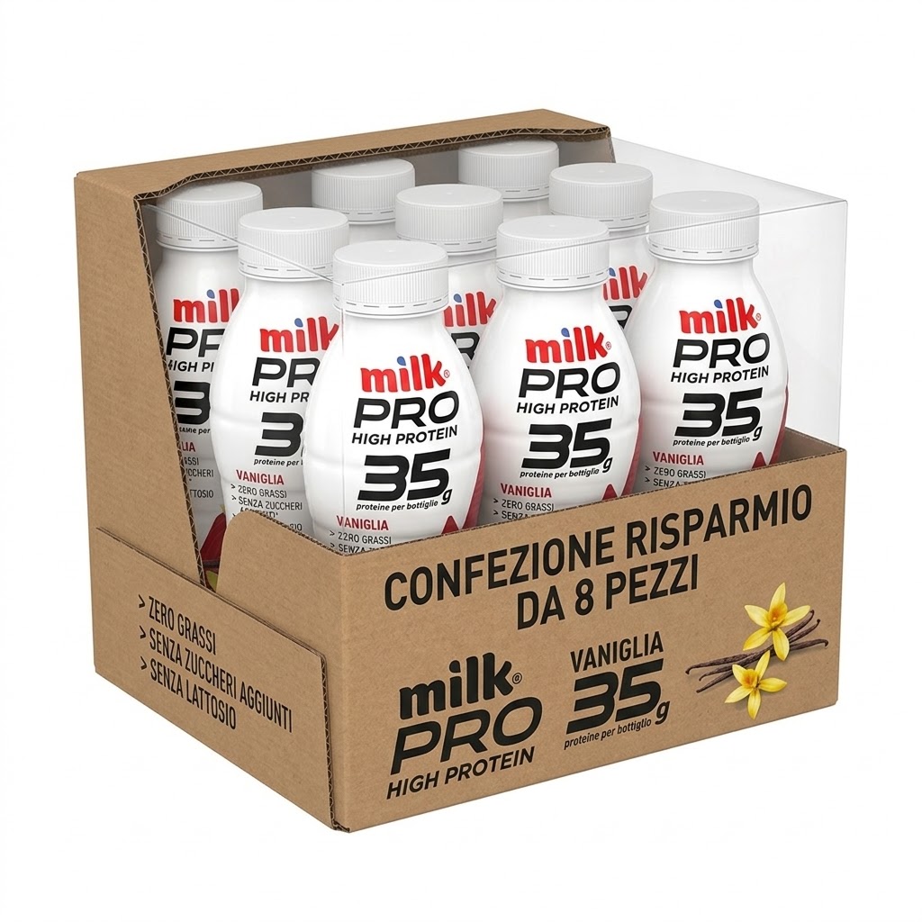 8 x milk pro protein drink vaniglia gr.350